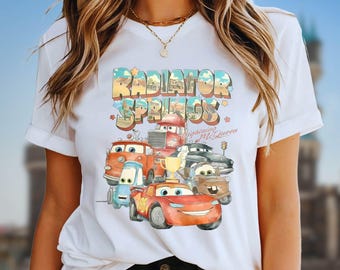 Retro Radiator Springs Cars Movie Shirt, Lightning McQueen Shirt, Cars Movie Disney Shirt, Disney Family Trip Shirt