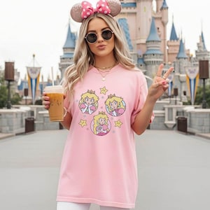 Comfort Colors Mario Princess Girls Shirt, Princess Peach Mario Shirt, Princess Peach T-Shirt, Super Mario Shirt, Mario Group Birthday