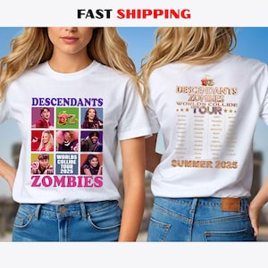 Retro Descendants Zombies World Tour 2025 Shirt, Disney The Rise Of Red Concert Tee, Summer Music Festival Epcot Matching Trip