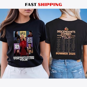 Retro Descendants Zombies World Tour 2025 Shirt, Disney The Rise Of Red Concert Tee, Summer Music Festival Epcot Matching Trip