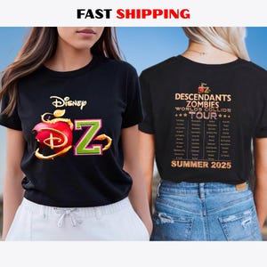 Retro Descendants Zombies World Tour 2025 Shirt, Disney The Rise Of Red Concert Tee, Summer Music Festival Epcot Matching Trip