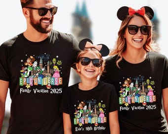 Custom Epic Universe T-shirt, Family Universe Park Trip 2025 Shirt, Orlando Park Epic Universe Tee, WDW Family Vacation Shirt, Disney Trip