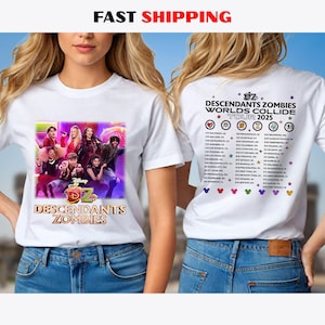 Retro Descendants Zombies World Tour 2025 Shirt, Disney The Rise Of Red Concert Tee, Summer Music Festival Epcot Matching Trip