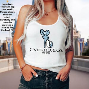 Disney Cinderella Tank Top, Princess Cinderella Tank Tee, Cinderella & Co Est 1950 Shirt, Cinderella Glass Slipper  Tank Tee