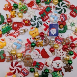 Mini Mixed Christmas Charms - Holiday Charms for DIY crafts + more!