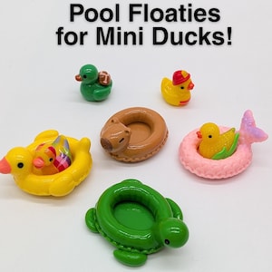 Pool Floaties for Mini Ducks - Resin Charms for Cruises, Duck Collections, Fairy Gardens, Ducking, Gifts + More!