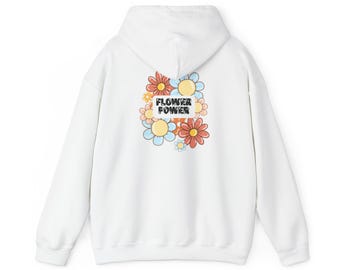 Sudadera unisex Flower Power | Sudadera ecológica, regalos para amantes de las plantas, ropa informal, moda de primavera, estilo bohemio