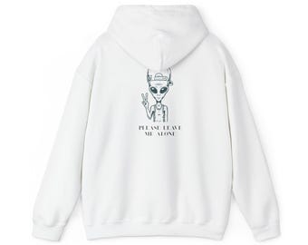 Sudadera con capucha de extraterrestre divertida: sudadera unisex con gráfico de ovni, regalo de ciencia ficción para hombres y mujeres.