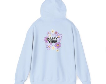Sudadera con capucha floral Happy Vibes para días acogedores, sudadera unisex para atuendos casuales, gran regalo para cumpleaños, ropa de estilo relajado, primavera [...]