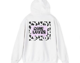 Sudadera con capucha unisex para amantes de las vacas, regalos para amantes de los animales, linda ropa de granja, sudadera acogedora para entusiastas de las vacas, regalo perfecto para cumpleaños.