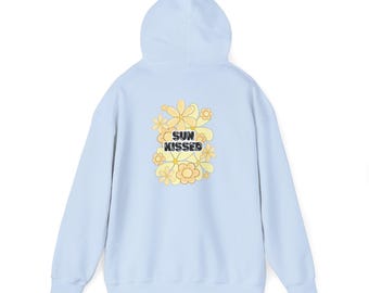 Sudadera con capucha floral Sun Kissed: sudadera unisex acogedora para todas las estaciones, regalo perfecto para cumpleaños, ropa informal y verano.