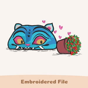 Demon Hunter Cat Embroidery Design, Merch Kpop Embroidery File, Kpop Demon Hunters Embroidery, Embroidery File, Digital Download
