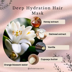 PREMIUM HAIR MASK Deep Hydration Hair Treatment* Intensive Repair All Natural Deep Conditioner Hair care for Dry, High Porosity Hair Product
