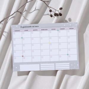 Calendario Imprimible, Calendario rellenable,Calendario Digital, Calendario minimalista, Calendario Carta, Calendario para organizarte