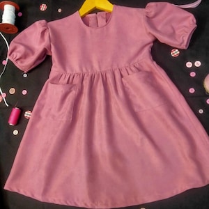 Kinderkleid, weiches Leinenkleid für Mädchen, weiches Leinenkleid für Kleinkinder, Mädchenkleid für den ersten Geburtstag, Kinderkleidung und Mädchenkleid