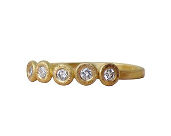 Ethical Engagement Ring - Unique Ethical Diamond Ring - 18ct Fairtrade Gold