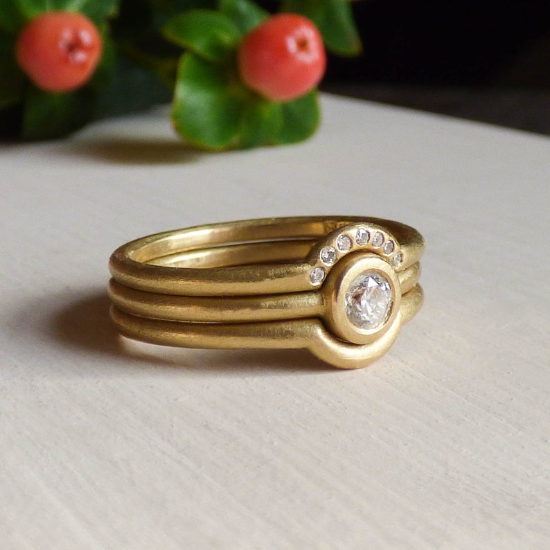 Ethical Engagement Ring Diamond Wedding Ring Set with Etsy