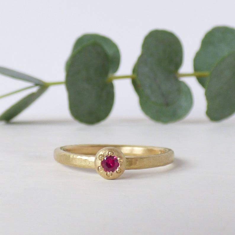 Ethical Engagement Ring Handmade Ruby Engagement Ring 18ct Etsy
