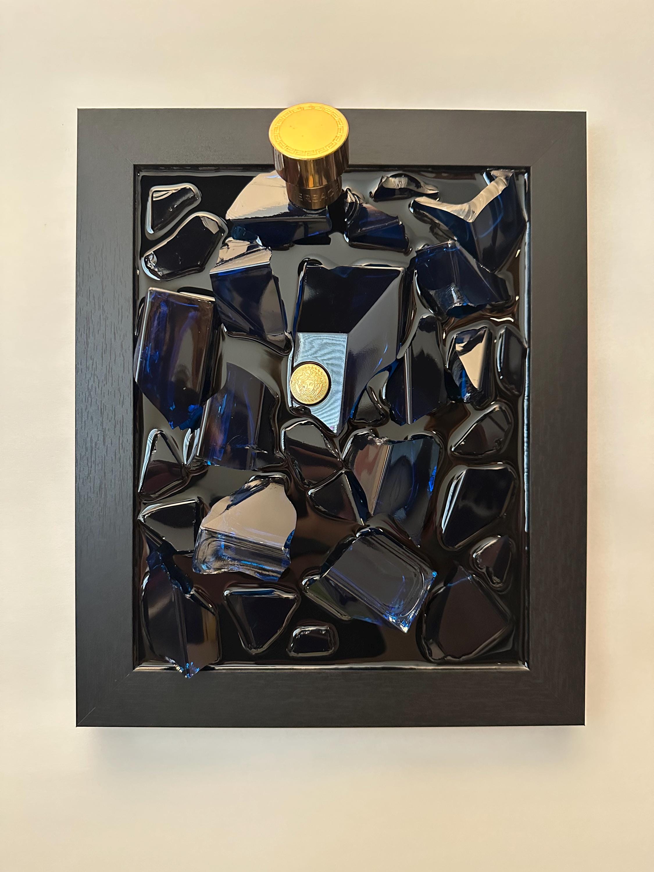 Versace Dylan Blue - Large Broken Bottle Art - Etsy