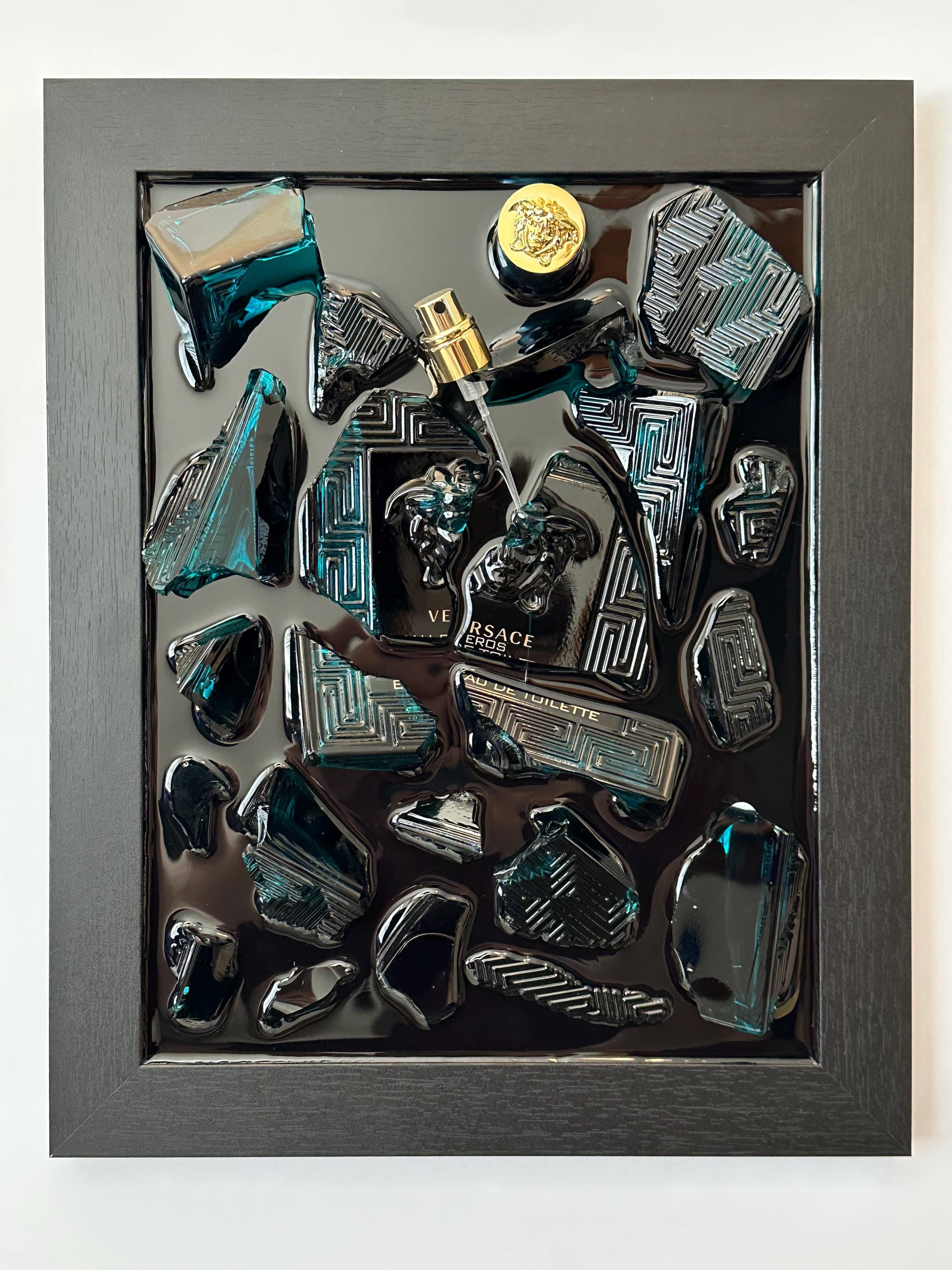 Large Versace Eros, Eros Flame & Eros Energy - Broken Bottle Art