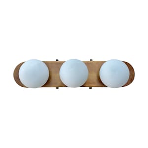 Milk Glass Sconce Light With Antique Brass Finish.