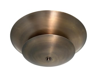 Modern Brass Flush Mount Ceiling Light – Minimalist Dome Light Fixture