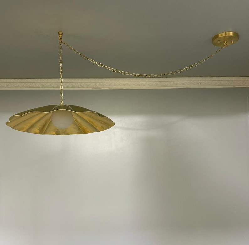 adjustable canopy brass light