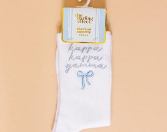 Kappa Kappa Gamma Embroidered Crew Socks