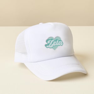 Zeta Tau Alpha Sorority Embroidered Trucker Hat | Greek Letter Mesh Snapback | Adjustable Hat | Tailgate, Big Little & Bid Day Gift