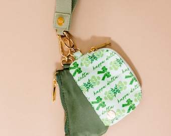 Kappa Delta Sorority Wristlet Pouch: Hands-Free Zippered Wallet
