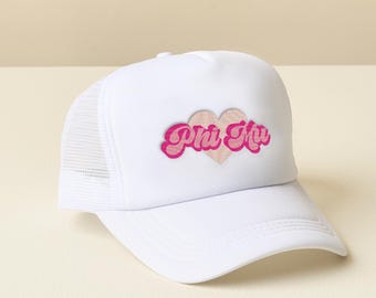 Phi Mu Sorority Trucker Hat | Embroidered Greek Letter Snapback