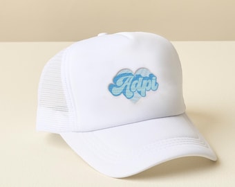 Alpha Delta Pi Sorority Trucker Hat: Embroidered Greek Letter Snapback