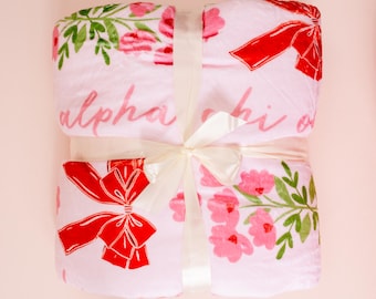 Alpha Chi Omega Sherpa Blanket: Officially Licensed Sorority Throw