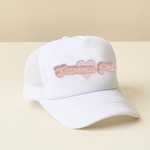 Gamma Phi Beta Sorority Embroidered Trucker Hat | Greek Letter Mesh Snapback | Adjustable Hat | Tailgate, Big Little & Bid Day Gift