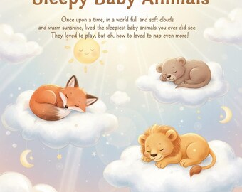 Sleepy Baby Animals Bedtime Storybook: Calming Rhymes (Digital Download)