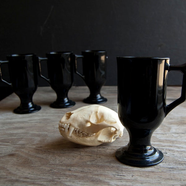 Vintage Black Victorian Goblets