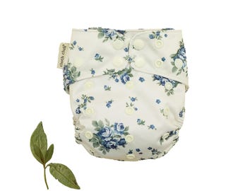 Rosas en Azul - Pañal Reutilizable Cloth Club AI2