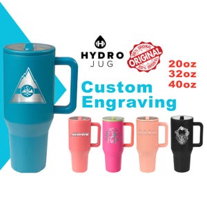 Laser Engraved Hydro Jug Traveler Tumbler: Personalized Stainless Steel Cup