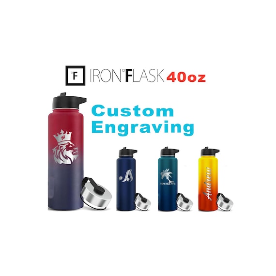 Personalized Iron Flask 40oz Water Bottle: Laser Engraved