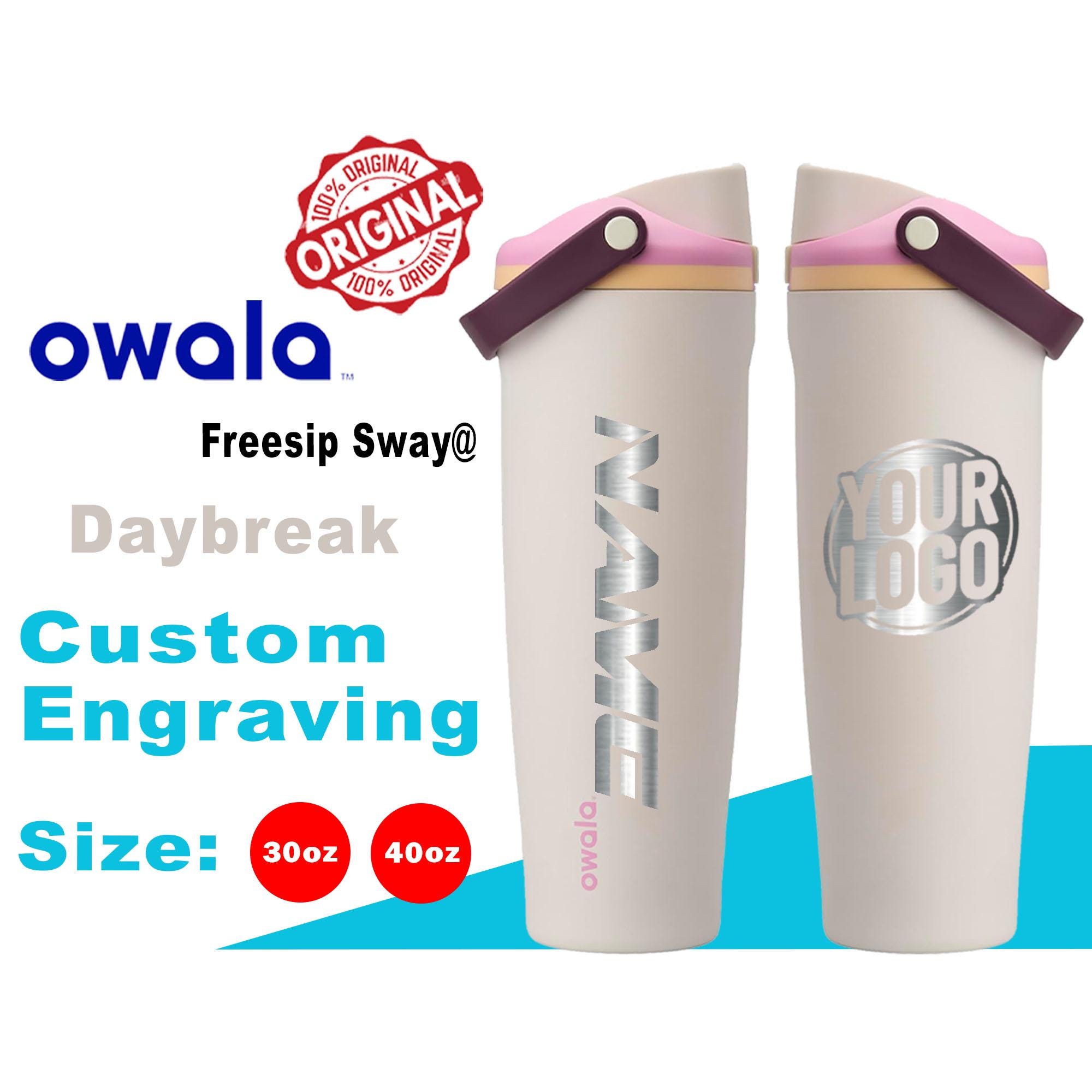 30oz/40oz Owala Daybreak Color Freesip Sway Water Bottles, Laser