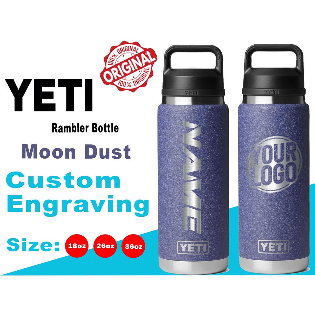 Yeti Moon Dust - Textured Color Rambler Bottle | Custom Laser