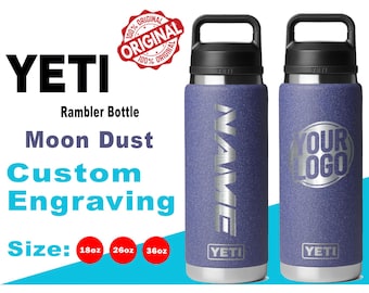 Yeti Moon Dust - Textured Color Rambler Bottle | Custom Laser Engraved Bottle, Yeti Name & Logo Bottle, Father's Day Gift, Zengraved Store