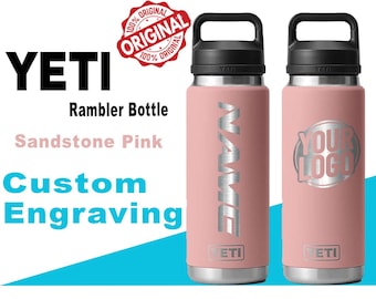 Yeti Sandstone Rambler Flasche | Personalisierte Laser gravierte Flasche, Yeti Name & Logo Flasche, Vatertagsgeschenk, Zengraved Store