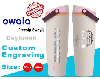 30 oz / 40 oz Owala Daybreak Color Freesip Sway Waterflessen, lasergegraveerde Owala, Owala-naamfles, Owala-logofles, Zengraved Store