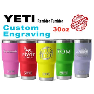 30oz YETI Rambler Tumbler | Personalized Vacuum Insulated with MagSlider Lid | Laser Engraved Stainless Steel Tumbler, Thanksgiving Gift