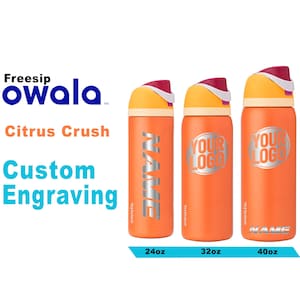 Personalisierte Owala Citrus Crush Wasserflasche: Lasergravierter Edelstahl