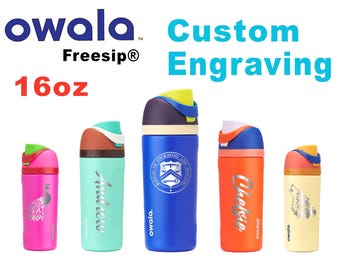 キッズ 16オンス Owala Freesip ウォーターボトル カスタム彫刻 - Etsy