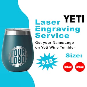 Engraved YETI Wine Tumbler: Personalized Stainless Steel Rambler with MagSlider Lid