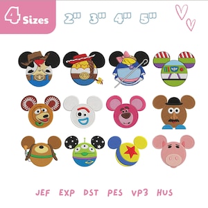 Toy Story Mickey Ears Embroidery Design Bundle, Toy Story Embroidery File, Family Trip, Magic Kingdom, Woody Buzz, Family Trip