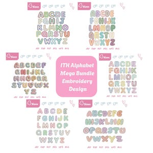 ITH Alphabet Embroidery File Mega Bundle, ITH Letter Embroidery File, Applique Letter, Frame Applique, Keychains Design